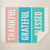 Stilvoll gesegnet, dankbar Dankbarer Erntedank Sherpadecke (Vorderseite (Horizontal))