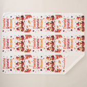 Stilvoll gesegnet, dankbar Dankbarer Erntedank Sherpadecke (Vorderseite (Horizontal))