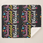 Stilvoll gesegnet, dankbar Dankbarer Erntedank Sherpadecke (Vorderseite (Horizontal))