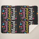 Stilvoll gesegnet, dankbar Dankbarer Erntedank Sherpadecke (Vorderseite (Horizontal))