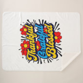 Stilvoll gesegnet, dankbar Dankbarer Erntedank Sherpadecke (Vorderseite (Horizontal))