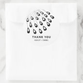 Stilvoll gestaltete Pfauenfederhalter - Moderne Ge Runder Aufkleber (Tasche)