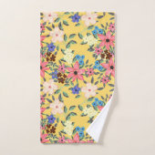 Stilvoll gestalteter Garten mit Blumen Badhandtuch Set (Handtuch)