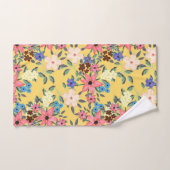 Stilvoll gestalteter Garten mit Blumen Badhandtuch Set (Handtuch)