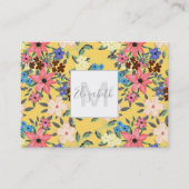 Stilvoll gestalteter Garten mit Blumen Visitenkarte (Vorderseite)