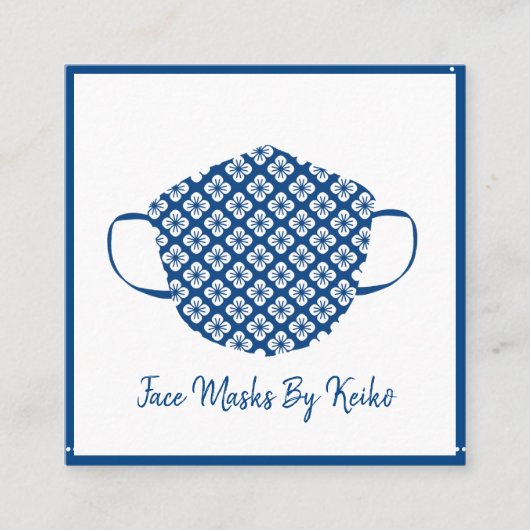 Stilvoll gestalteter Maskenbildner für das Seamstr Quadratische Visitenkarte (Vorderseite)