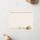 Stilvoll gestapelte Bücher Mehrzweckflach Mitteilungskarte (Vorderseite/Rückseite Beispiel)