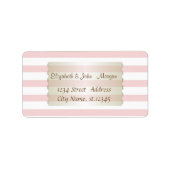 Stilvoll gestreift adressaufkleber (Vorne)