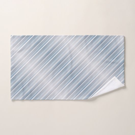 Stilvoll gestreift grau-blau badhandtuch set (Handtuch)