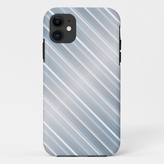 Stilvoll gestreift grau-blau Case-Mate iPhone hülle (Rückseite)
