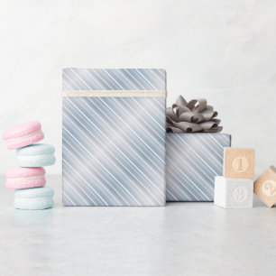 Stilvoll gestreift grau-blau geschenkpapier