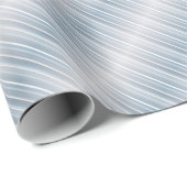 Stilvoll gestreift grau-blau geschenkpapier (Rolleneckpunkt)