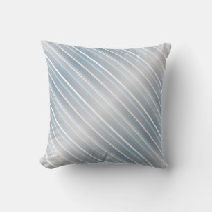 Stilvoll gestreift grau-blau kissen