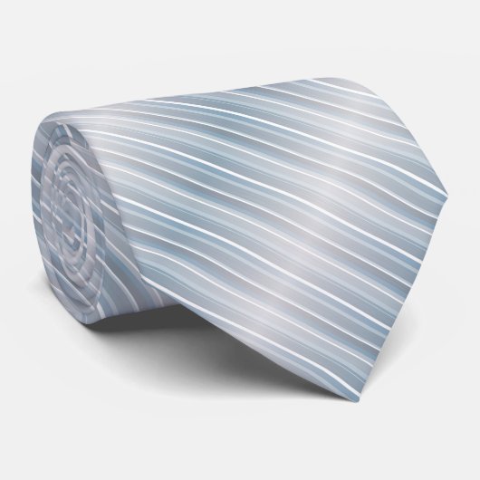 Stilvoll gestreift grau-blau krawatte (Gerollt)