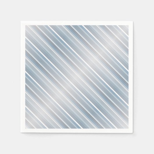 Stilvoll gestreift grau-blau serviette (Vorderseite)