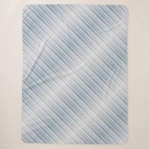 Stilvoll gestreift grau-blau sherpadecke