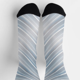 Stilvoll gestreift grau-blau socken