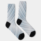 Stilvoll gestreift grau-blau socken (Rechts)