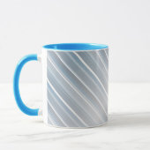Stilvoll gestreift grau-blau tasse (Links)