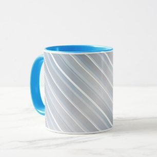 Stilvoll gestreift grau-blau tasse