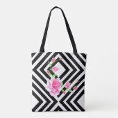 Stilvoll gestreift | Rosa-Tosackbeutel Tasche (Rückseite)