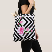 Stilvoll gestreift | Rosa-Tosackbeutel Tasche (Von Nahem)