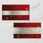 Stilvoll, gestreift, rot visitenkarte (Vorne/Hinten)