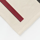 Stilvoll gestreift Schwarz Rot Creme Fleecedecke (Ecke)