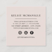 Stilvoll gestrichene Blumenstrauß | Schwarz Quadratische Visitenkarte (Rückseite)