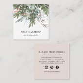 Stilvoll gestrichene Blumenstrauß | weiß Quadratische Visitenkarte (Vorne/Hinten)