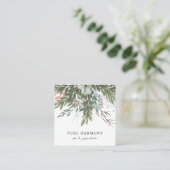 Stilvoll gestrichene Blumenstrauß | weiß Quadratische Visitenkarte (Stehend Vorderseite)