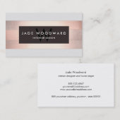 Stilvoll gestrichener Monogram-Kupfergestreifter D Visitenkarte (Vorne/Hinten)