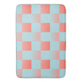 Stilvoll gestuftes Pulver blaue Korallen rosa Badematte (Vorderseite Vertikal)