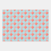 Stilvoll gestuftes Pulver blaue Korallen rosa Geschenkpapier Set (Vorderseite 2)