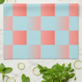 Stilvoll gestuftes Pulver blaue Korallen rosa Geschirrtuch (Gefaltet)