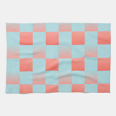 Stilvoll gestuftes Pulver blaue Korallen rosa Geschirrtuch (Horizontal)