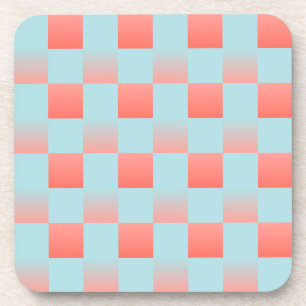 Stilvoll gestuftes Pulver blaue Korallen rosa Getränkeuntersetzer