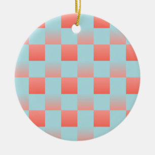 Stilvoll gestuftes Pulver blaue Korallen rosa Keramik Ornament