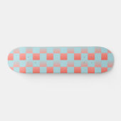 Stilvoll gestuftes Pulver blaue Korallen rosa Skateboard (Horizontal)