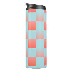 Stilvoll gestuftes Pulver blaue Korallen rosa Thermosbecher
