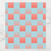 Stilvoll gestuftes Pulver blaue Korallen rosa Weinetikett (Einzelnes Label)