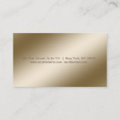 Stilvoll gestylt,gestreift,Glitzer Lips Gold Confe Visitenkarte (Rückseite)