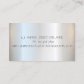 Stilvoll gestylt, silberfarben gestreift visitenkarte (Rückseite)