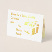 Stilvoll gesundes Glück Personalisierte Weihnachte Folienkarte (Vorderseite)