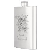 Stilvoll Gezeichnet Blume Bridesmaid Flask Flachmann (Links)