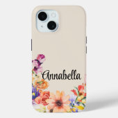 Stilvoll Girly Floral Modern Case-Mate iPhone Hülle (Rückseite)