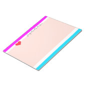 Stilvoll Girly Modern Chic Heart Bright Colorful Notizblock (angewinkelt)