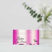 Stilvoll Girly Pink glamourös mit Logo und Foto Visitenkarte (Stehend Vorderseite)