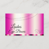 Stilvoll Girly Pink glamourös mit Monogram Modern Visitenkarte (Vorderseite)
