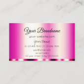Stilvoll Girly Pink glamourös modern und einfach Visitenkarte (Rückseite)